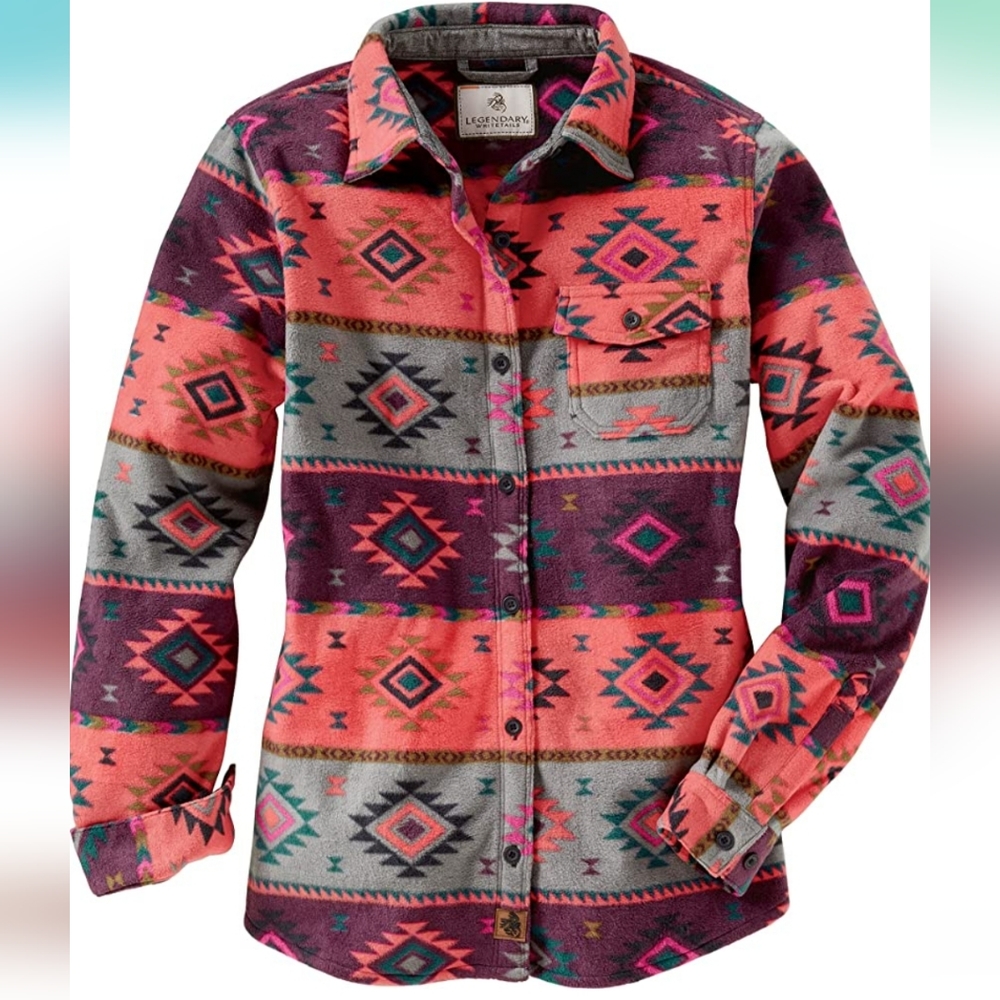 Legendary Whitetails Women's Trail Guide Fleece Button Down Shirt